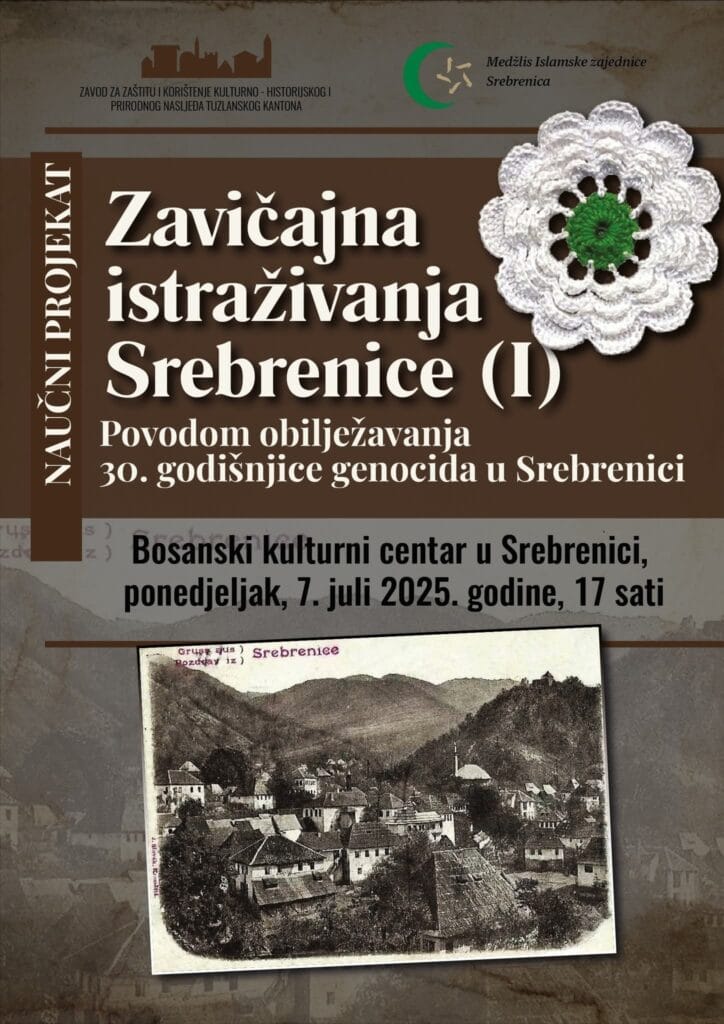 NAJAVA: Predstavljanje naučnog projekta ZAVIČAJNA ISTRAŽIVANJA SREBRENICE (I)