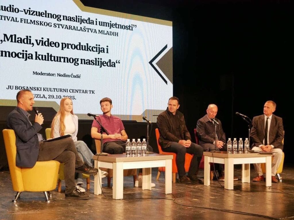 Učešće na 1. Festivalu filmskog stvaralaštva Mladih Tuzla 2025. godine na Panel diksusiji: „Mladi, video produkcija i promocija kulturnog naslijeđa“